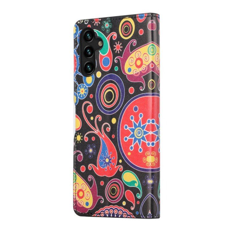 Etui Folio do Samsung Galaxy A13 5G / A04s Rysunki Galaktyk