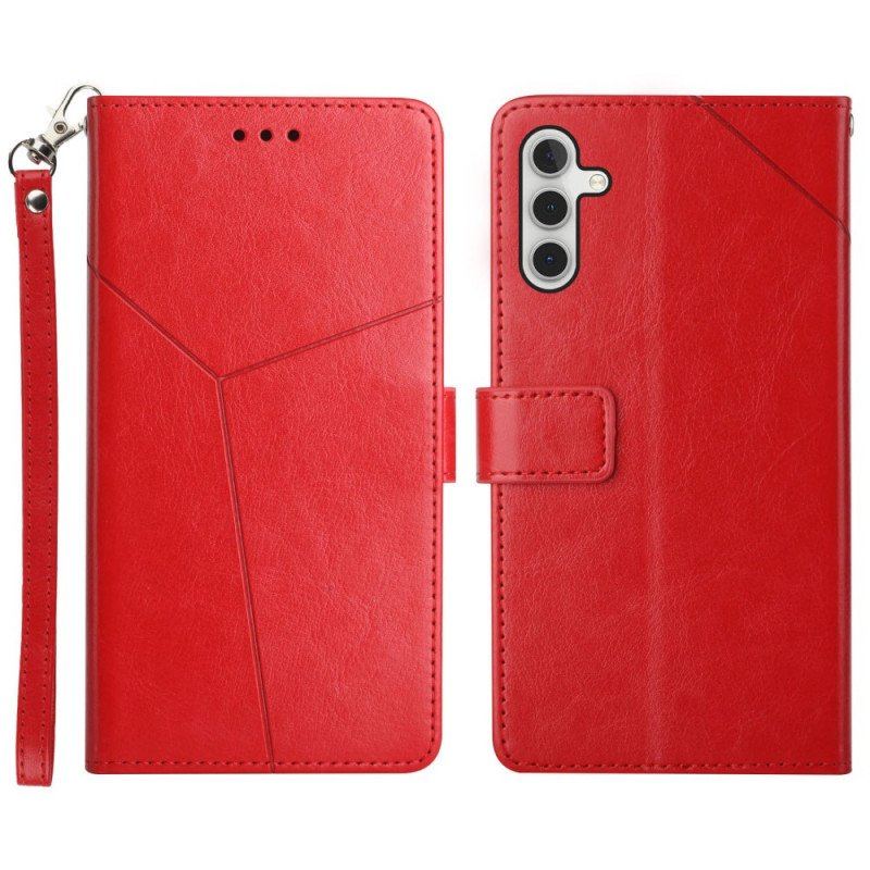 Etui Folio do Samsung Galaxy A13 5G / A04s Stylowa Skórzana Konstrukcja Geo Y