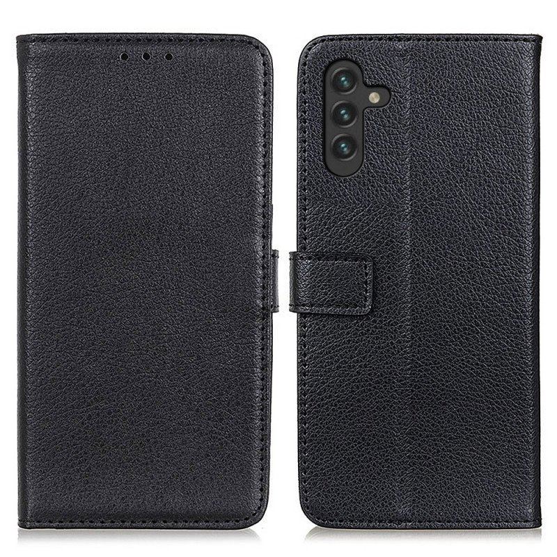 Etui Folio do Samsung Galaxy A13 5G / A04s Wysokiej Jakości Sztuczna Skóra Liczi