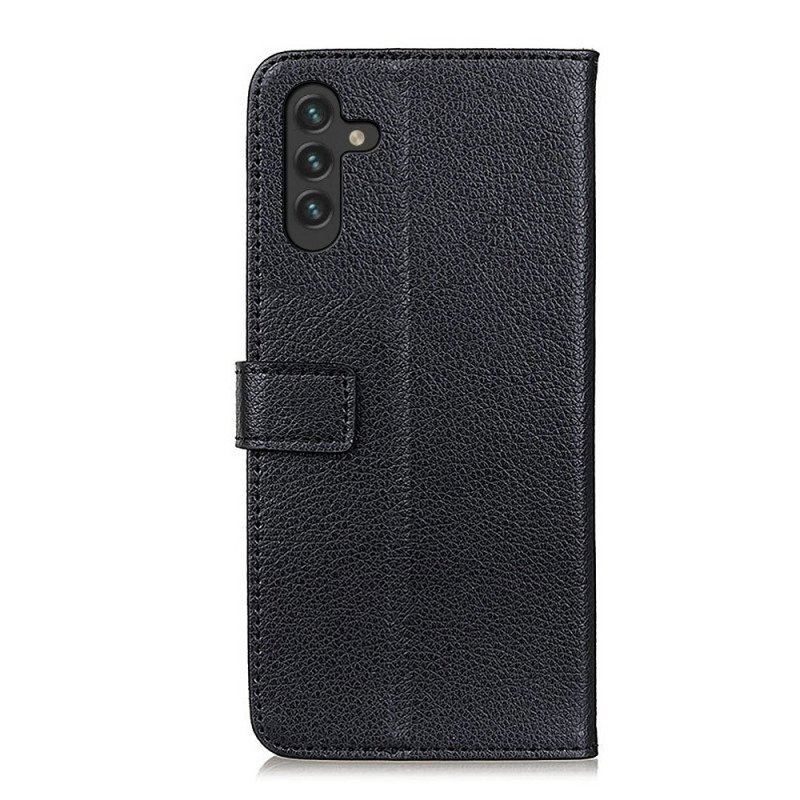 Etui Folio do Samsung Galaxy A13 5G / A04s Wysokiej Jakości Sztuczna Skóra Liczi