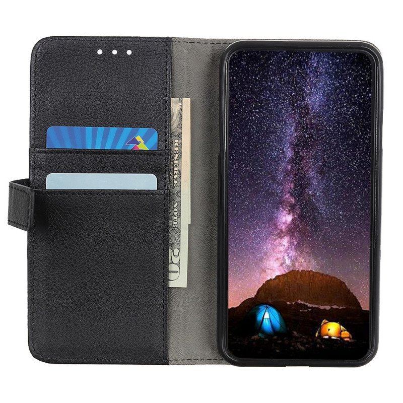 Etui Folio do Samsung Galaxy A13 5G / A04s Wysokiej Jakości Sztuczna Skóra Liczi