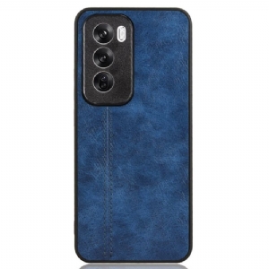 Etui Do Oppo Reno 12 5g Przeszycia Z Imitacji Skóry