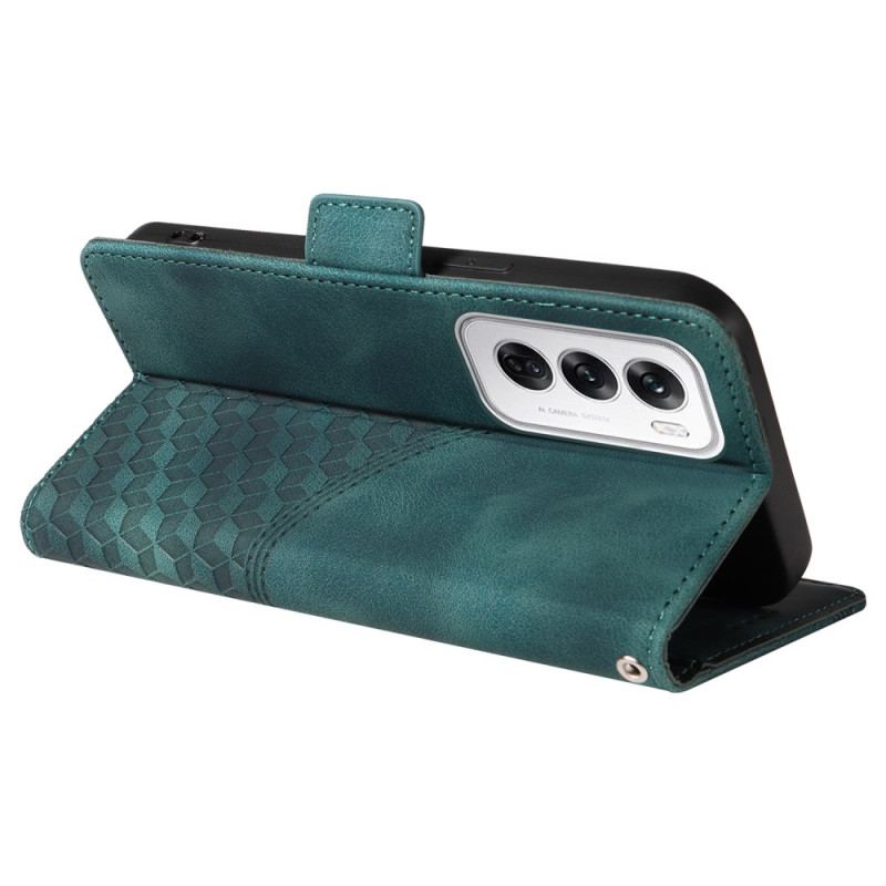 Etui Folio Do Oppo Reno 12 5g Gwiaździsty Romb