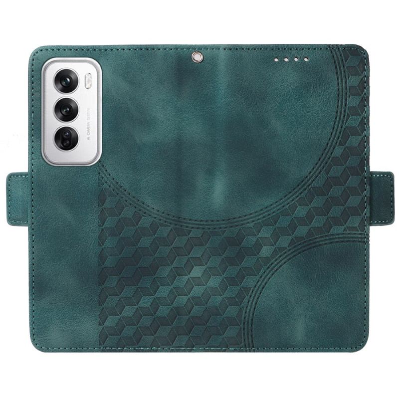 Etui Folio Do Oppo Reno 12 5g Gwiaździsty Romb