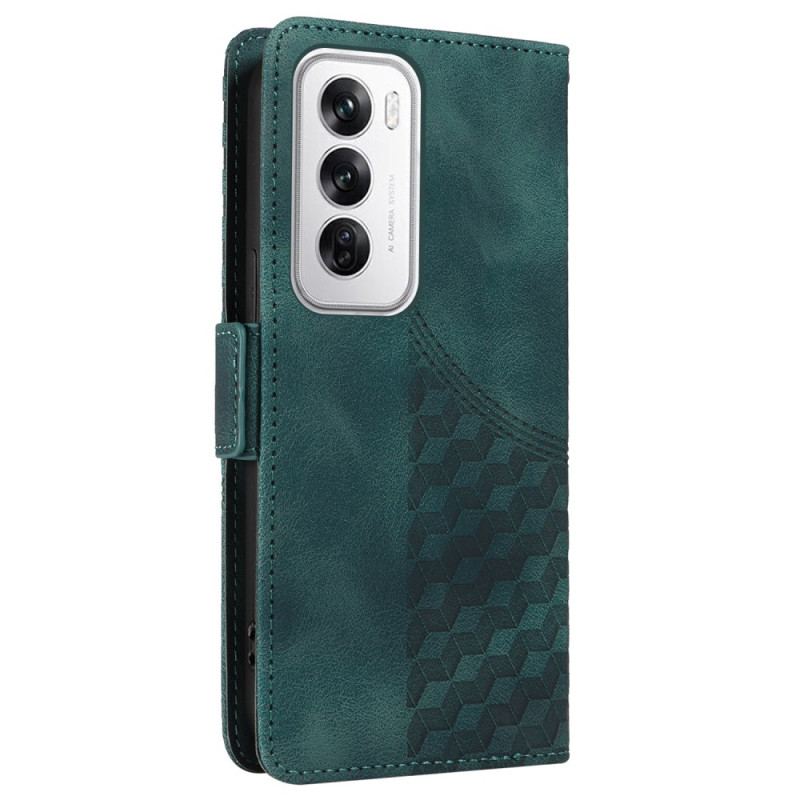 Etui Folio Do Oppo Reno 12 5g Gwiaździsty Romb