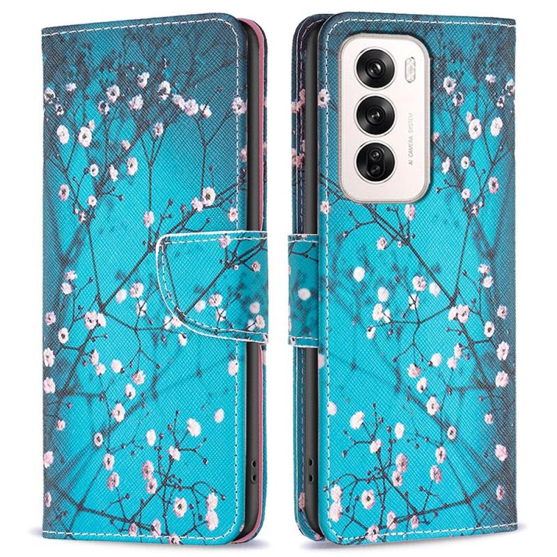 Etui Folio Do Oppo Reno 12 5g Kwiaty Śliwy