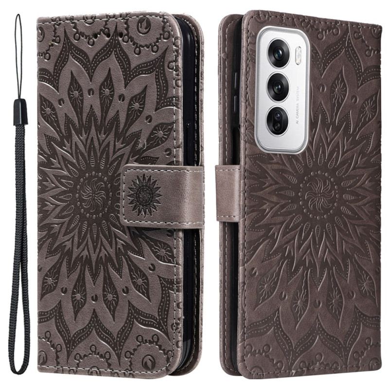 Etui Folio Do Oppo Reno 12 5g Mandala Z Paskiem