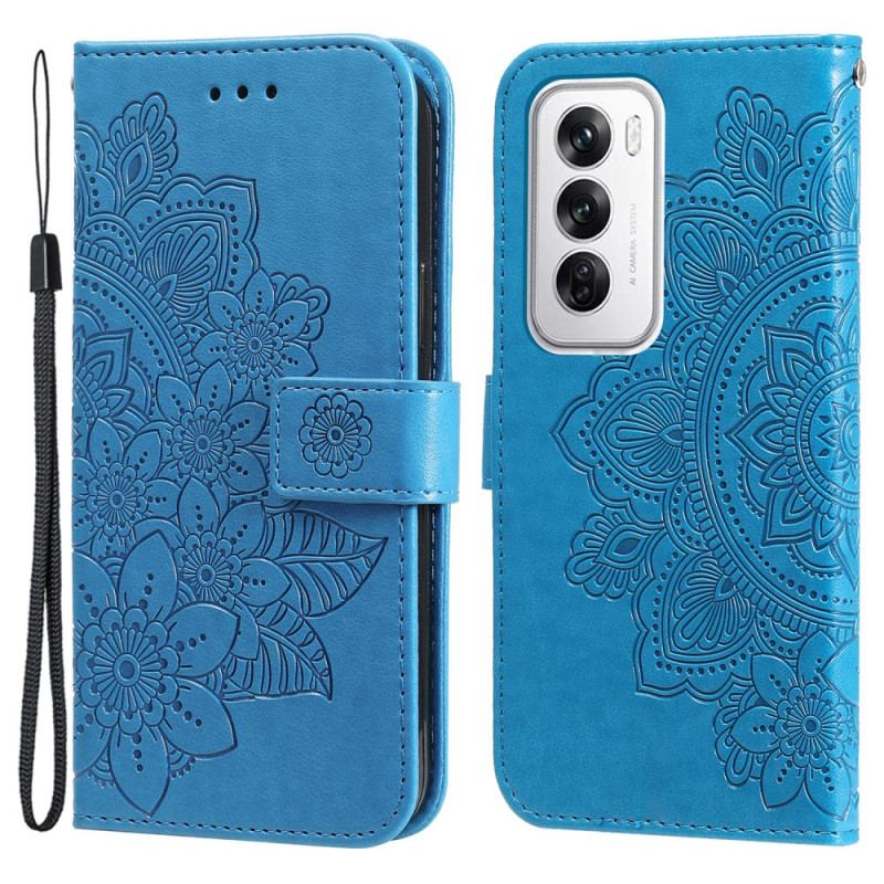 Etui Folio Do Oppo Reno 12 5g Nadruk Mandali Z Paskiem