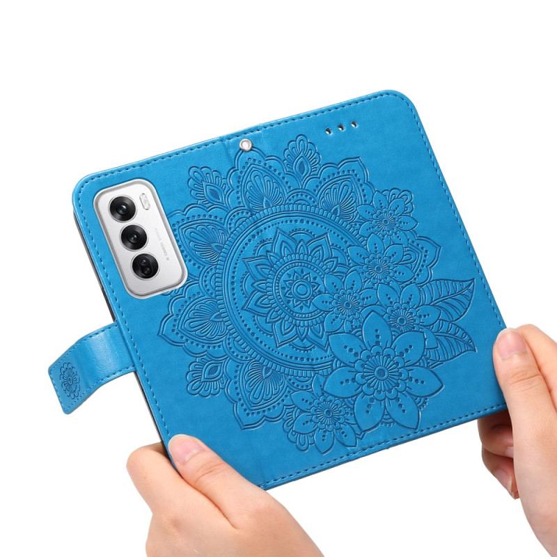 Etui Folio Do Oppo Reno 12 5g Nadruk Mandali Z Paskiem