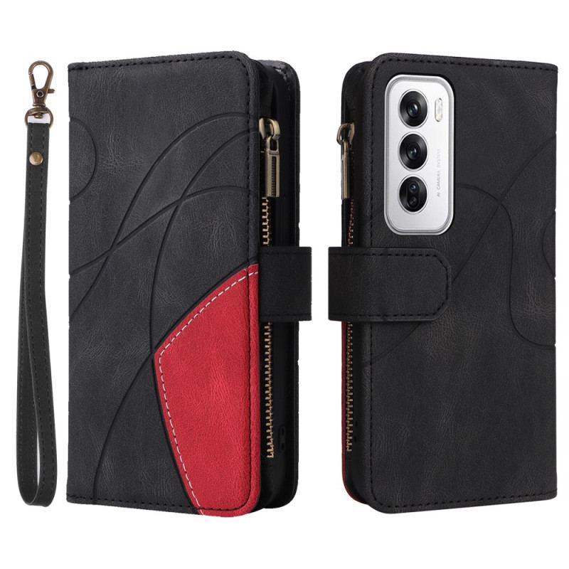 Etui Folio Do Oppo Reno 12 5g Wielofunkcyjny Dwukolorowy