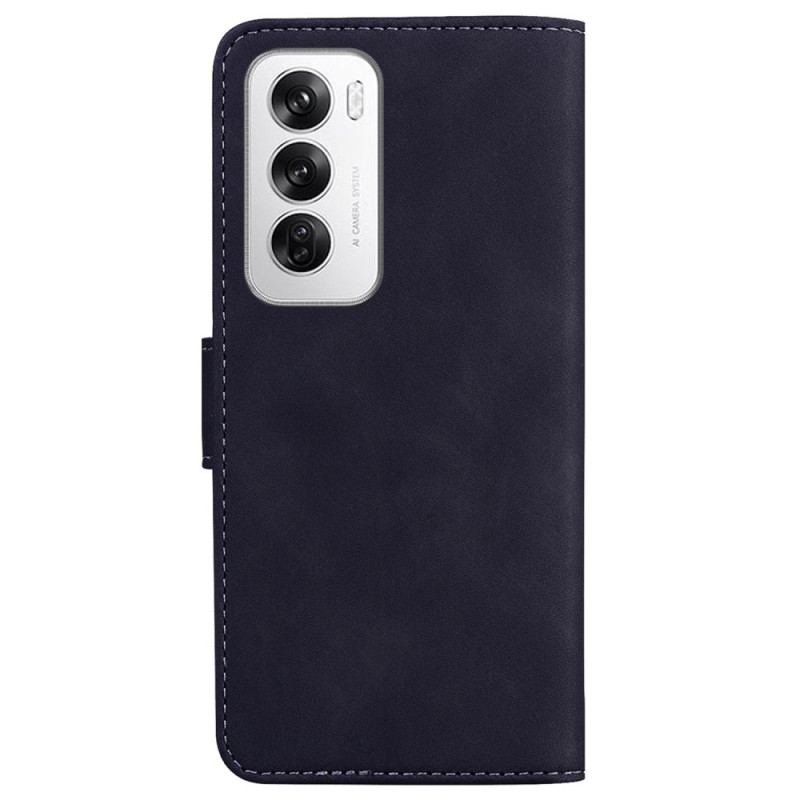 Etui Folio Oppo Reno 12 5g Efekt Zamszu