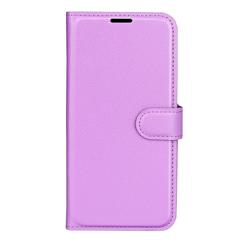 Etui Folio Oppo Reno 12 5g Klasyczna Sztuczna Skóra Litchi