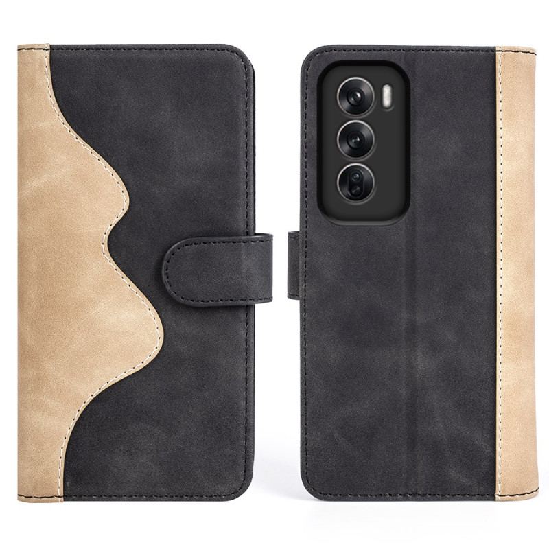 Etui Folio Oppo Reno 12 5g Konstrukcja Dwukolorowa