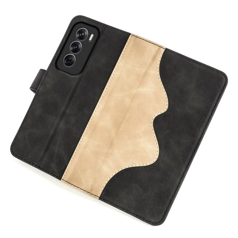 Etui Folio Oppo Reno 12 5g Konstrukcja Dwukolorowa