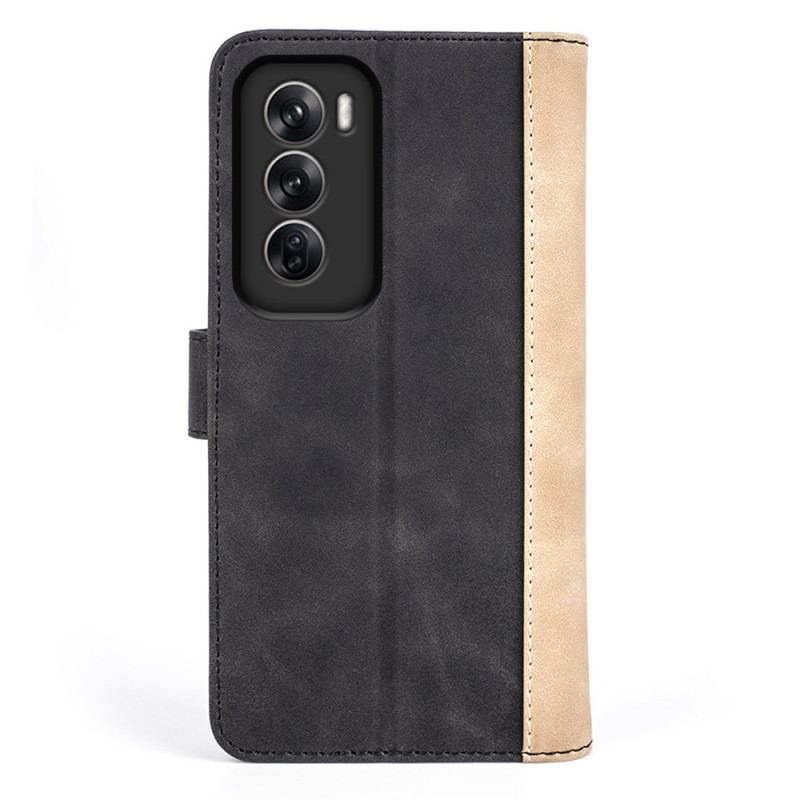 Etui Folio Oppo Reno 12 5g Konstrukcja Dwukolorowa