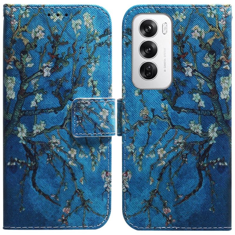 Etui Folio Oppo Reno 12 5g Kwiaty Moreli Etui Ochronne