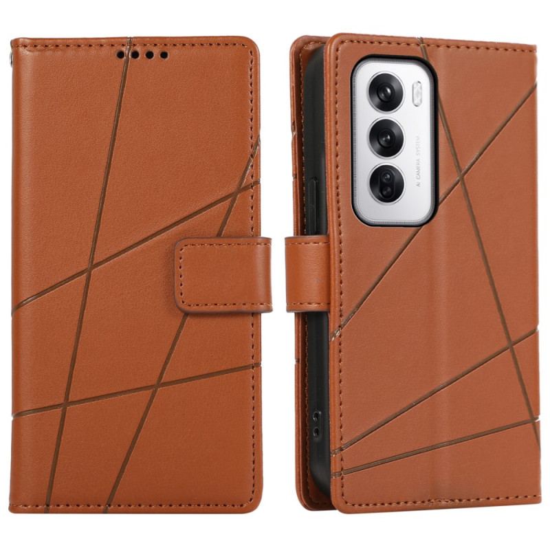 Etui Folio Oppo Reno 12 5g Linie Paska Etui Ochronne