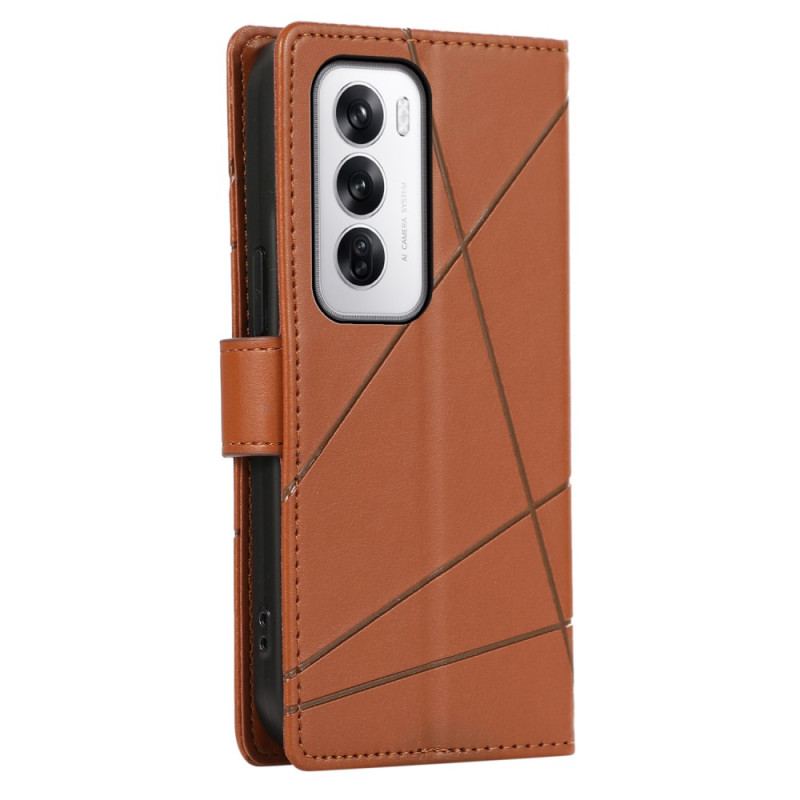 Etui Folio Oppo Reno 12 5g Linie Paska Etui Ochronne