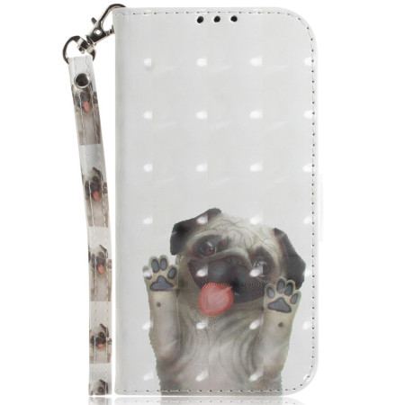 Etui Folio Oppo Reno 12 5g Mops Przywiązany