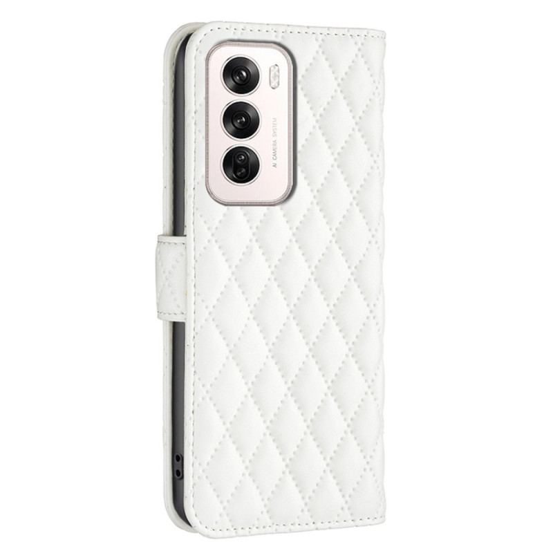 Etui Folio Oppo Reno 12 5g Pikowana Binfen Kolor