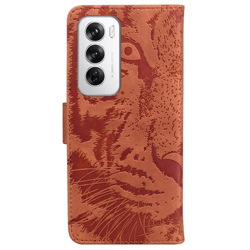 Etui Folio Oppo Reno 12 5g Ślad Tygrysa Etui Ochronne