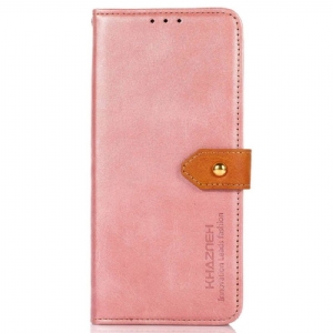 Etui Folio Oppo Reno 12 5g Złota Zapinka Khazneh Etui Ochronne