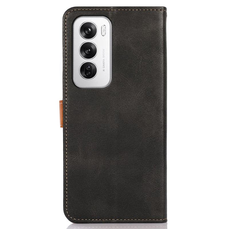 Etui Folio Oppo Reno 12 5g Złota Zapinka Khazneh Etui Ochronne