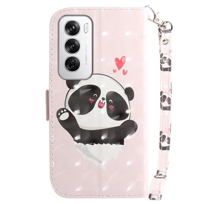 Pokrowce Oppo Reno 12 5g Panda Love Z Paskiem