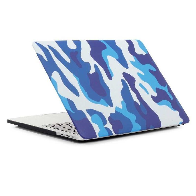 Military Camo Macbook Pro 13 / Etui Z Paskiem Dotykowym - Niebieskie