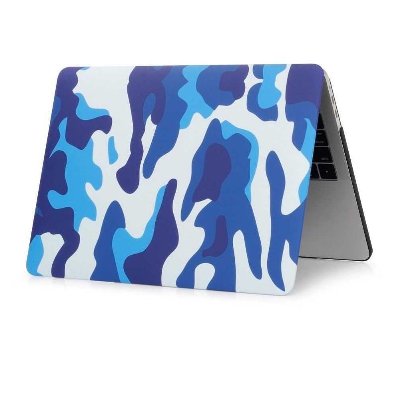 Military Camo Macbook Pro 13 / Etui Z Paskiem Dotykowym - Niebieskie