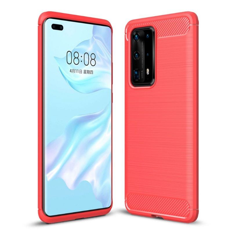 Etui do Huawei P40 Pro+ Plus Efekt Szczotkowania Węglowego