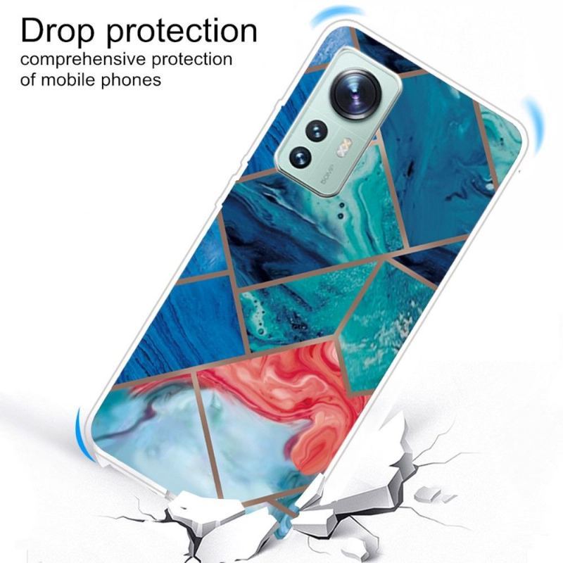 Etui do Xiaomi 12 Pro Anti-fall Marble Geometry Serii 0022