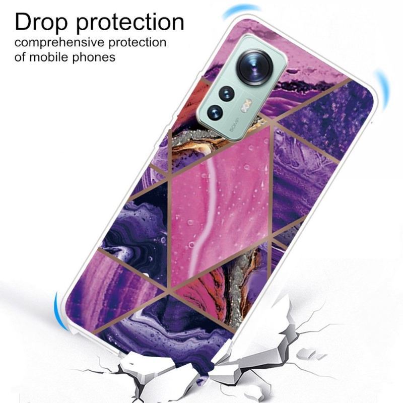 Etui do Xiaomi 12 Pro Anti-fall Marble Geometry Serii 0022