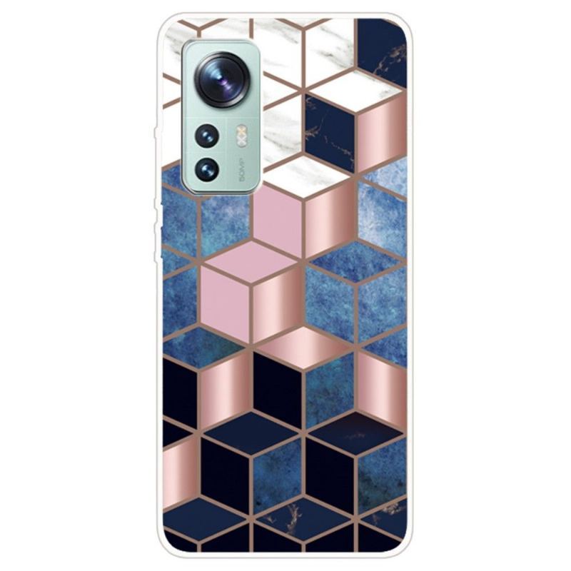 Etui do Xiaomi 12 Pro Anti-fall Marble Geometry Serii 0022