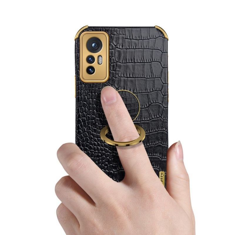 Etui do Xiaomi 12 Pro Croc Efekt Z Pierścieniem