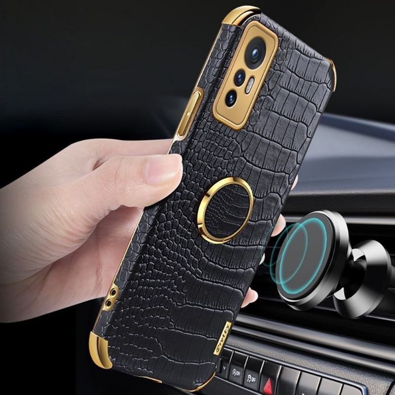 Etui do Xiaomi 12 Pro Croc Efekt Z Pierścieniem