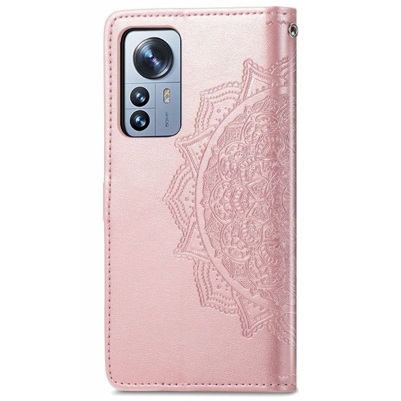 Etui Folio do Xiaomi 12 Pro Mandala Relief Faux Leather