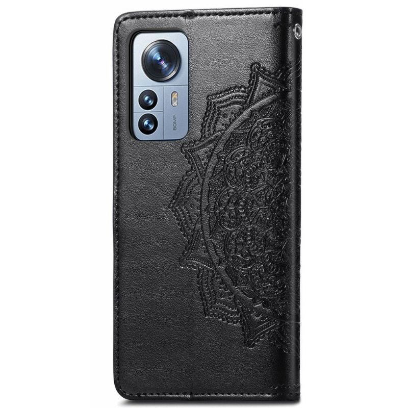 Etui Folio do Xiaomi 12 Pro Mandala Relief Faux Leather