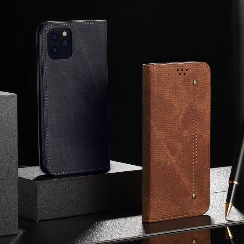 Etui Folio do Xiaomi 12 Pro Obrzeża Stylowe Dżinsy La Giulia