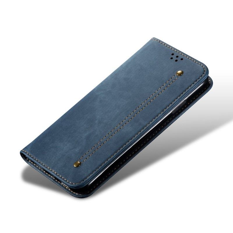 Etui Folio do Xiaomi 12 Pro Obrzeża Stylowe Dżinsy La Giulia