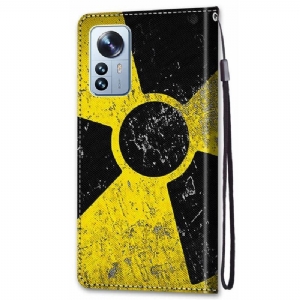 Etui Folio do Xiaomi 12 Pro Radioaktywny Symbol