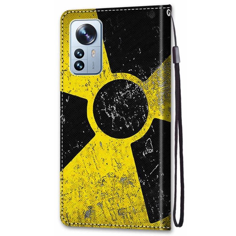 Etui Folio do Xiaomi 12 Pro Radioaktywny Symbol