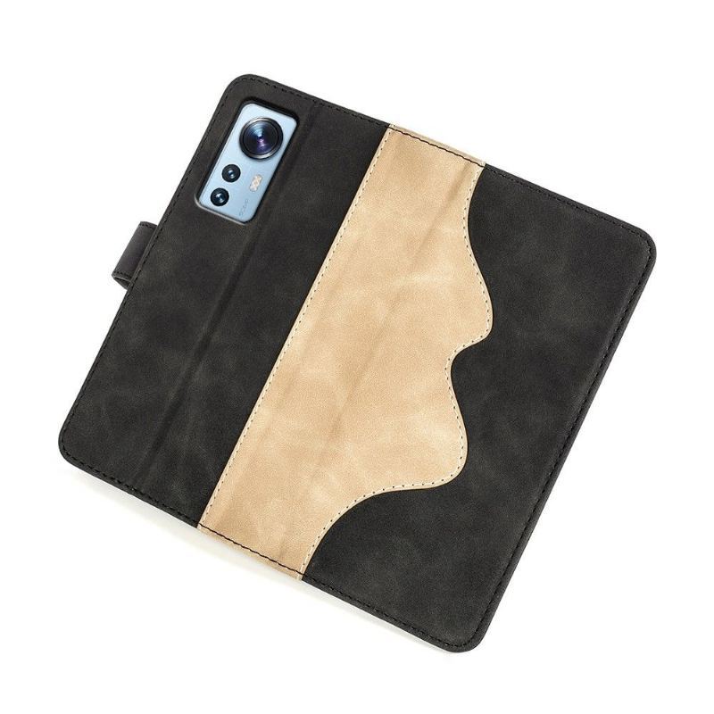 Etui Folio do Xiaomi 12 Pro Skórzany Futerał Bicolor Folio Stojak