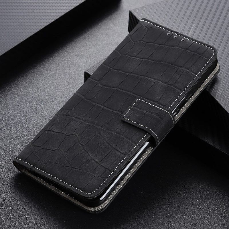 Etui Na Telefon Pokrowce do Xiaomi 12 Pro Biznes Croco Look Stitching