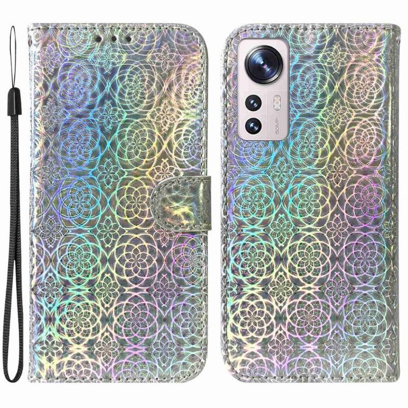 Etui Na Telefon Pokrowce do Xiaomi 12 Pro Biznes Holograficzne Kwiaty