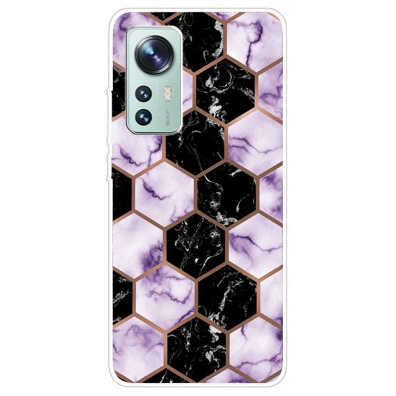 Futerały do Xiaomi 12 Pro Obrzeża Marble Geometria Serii 0016