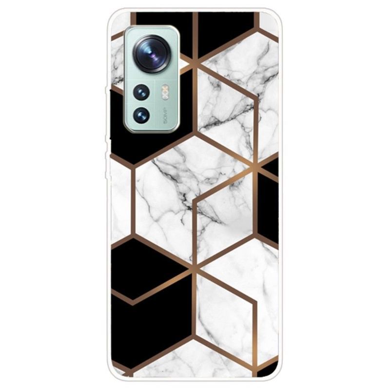 Futerały do Xiaomi 12 Pro Obrzeża Marble Geometria Serii 0016