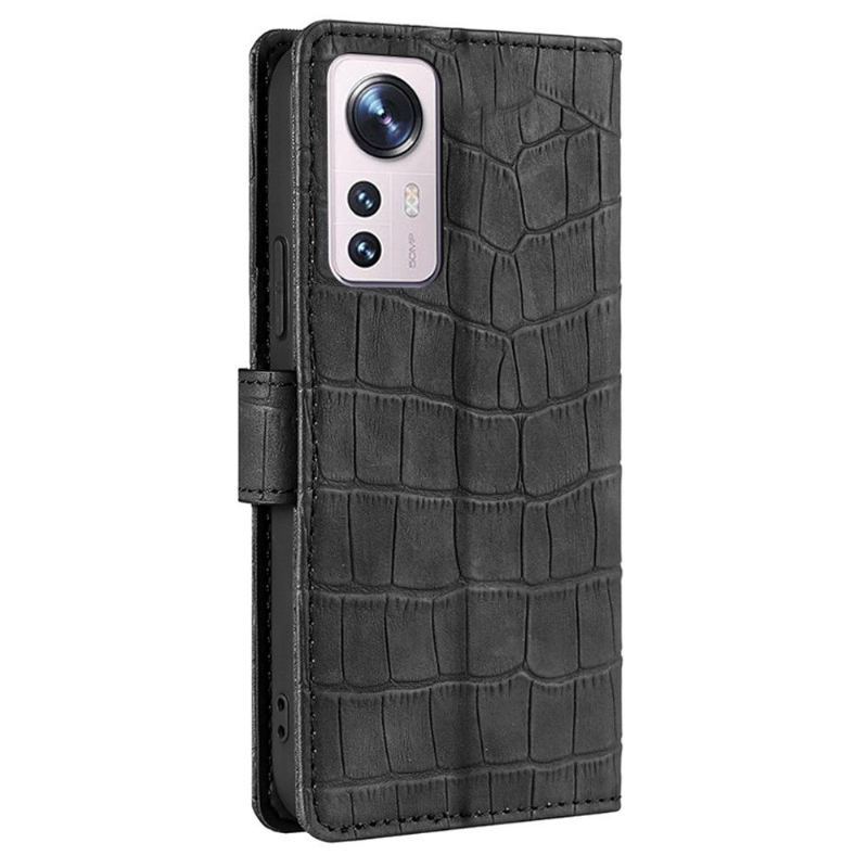 Skórzany Futerał do Xiaomi 12 Pro Anafaux Crocodile Leather