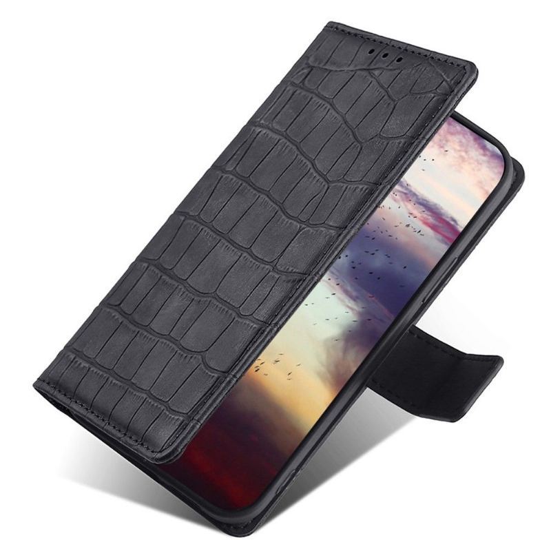 Skórzany Futerał do Xiaomi 12 Pro Anafaux Crocodile Leather