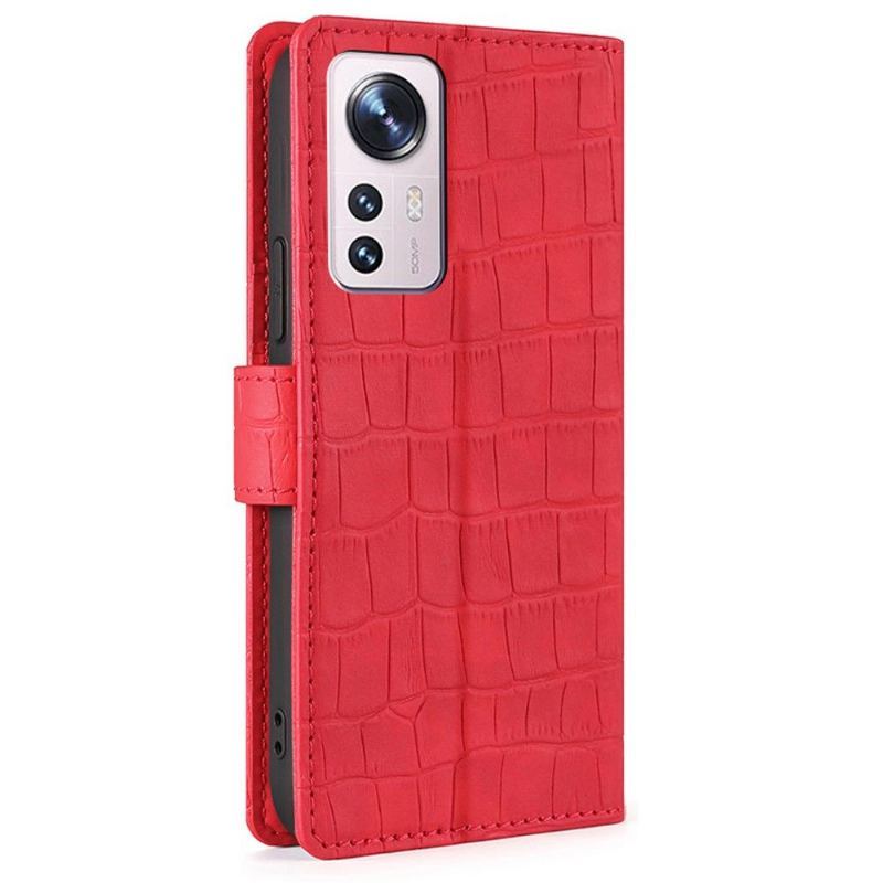 Skórzany Futerał do Xiaomi 12 Pro Anafaux Crocodile Leather